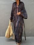 Chunoy Women's Lightweight Tie Dye Kaftan Cover Up
