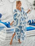 Plus Size Animal Print Kaftan Dress for Summer