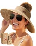 Wide Brim Straw Sun Hat for Women