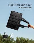 LOVEVOOK Black Quilted Tote Bag for Women
