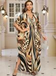 Plus Size Floral Print Kaftan Dress for Summer
