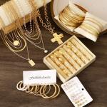 FANDY 137-Piece Gold Jewelry Set for Women