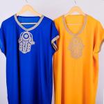 Moroccan Blue Navy Kaftan Dress for Women