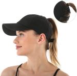 Women’s Adjustable Criss-Cross Baseball Cap for High Buns