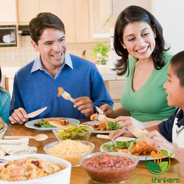 Eco-Friendly Wooden Cutlery Set - 200 Pieces