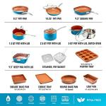 Turquoise 20-Piece Nonstick Cookware and Bakeware Set