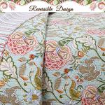Reversible Floral 100% Cotton Quilt Set