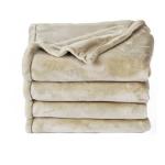 Ultra Soft Khaki Fleece Blanket for Cozy Comfort