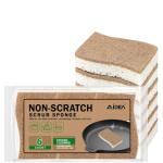 AIDEA Eco-Friendly Non-Scratch Scrub Sponges, 6 Pack