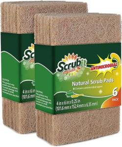 SCRUBIT All-Natural Sisal Scouring Pads – 12 Pack