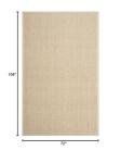 Natural Fiber Woven Rectangle Area Rug - Beige