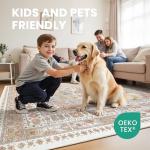 Zesthome 2.4 x 3m Washable Vintage Area Rug