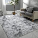 Light Grey Fluffy Area Rug for Kids' Room