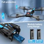 1080P Foldable Drone with Gesture Control and 2 Batteries