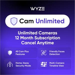 Wyze Security Plan - Unlimited Cameras for 12 Months