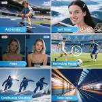 4K WiFi Camera with 64MP and 180° Flip Screen