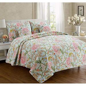 Riemer Floral Reversible Cotton Quilt Set