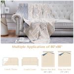 Jinchan Cozy Orange Cotton Throw Blanket 80x90 Inch