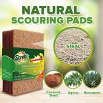 SCRUBIT Natural Sisal Scouring Pads - 12 Pack