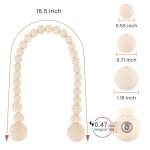 Set of 2 Wooden Bead Magnetic Curtain Tiebacks