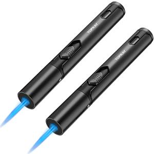 Adjustable Windproof Torch Lighters, 2 Pack