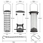 Hanging Bird Feeder Set with Hooks and Chains