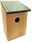 Wooden Bird Nesting Box with Hinged Roof