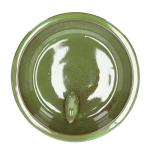 Green Pedestal Birdbath – Small Ceramic Design