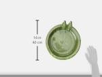 Round Green Ceramic Bird Bath by Esschert Design