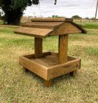 Wooden Ground Feeder for Wild Birds