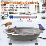 Heated Bird Bath for Winter Outdoor Use