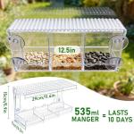 Clear Window Bird Feeder with Strong Suction Cups