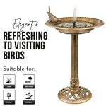 Solar Bird Bath with Fountain - Rustic Bronze