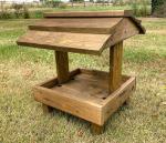 Wooden Ground Feeder for Wild Birds