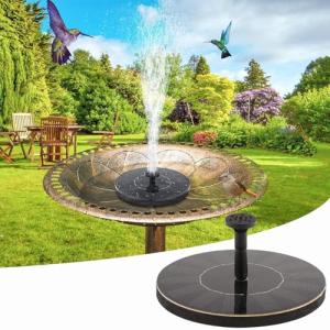Solar Bird Bath Fountain Pump with 6 Nozzles