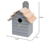 ABRUS® Decorative Grey Wooden Bird House