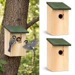 Wooden Bird Nesting Box for Small Wild Birds