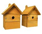 Wooden Birdhouse Nest Boxes with Adjustable Hole Sizes
