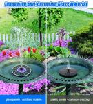 Solar Bird Bath Fountain with 7 Nozzles