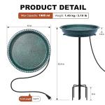 Heated Bird Bath with Metal Base - 75W