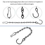 Hanging Bird Feeder Set with Hooks and Chains