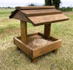 Wooden Ground Feeder for Wild Birds