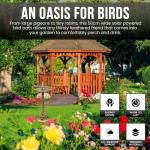 Solar Bird Bath with Fountain - Rustic Bronze