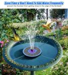 Solar Bird Bath Fountain with 7 Nozzles