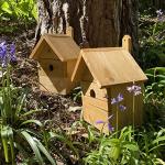 Wooden Birdhouse Nest Boxes with Adjustable Hole Sizes