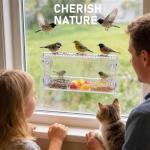 Clear Window Bird Feeder with Strong Suction Cups