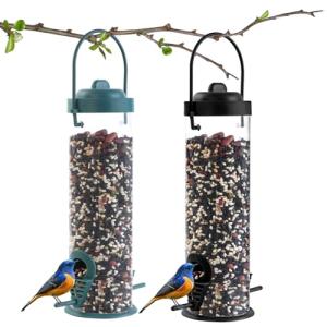 Hanging Seed Feeders for Small Birds - 2 Pack