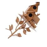 Metal Birdhouse Stake for Hummingbirds and Garden Decor