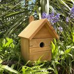 Wooden Birdhouse Nest Boxes with Adjustable Hole Sizes