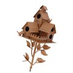 Metal Birdhouse Stake for Hummingbirds and Garden Decor